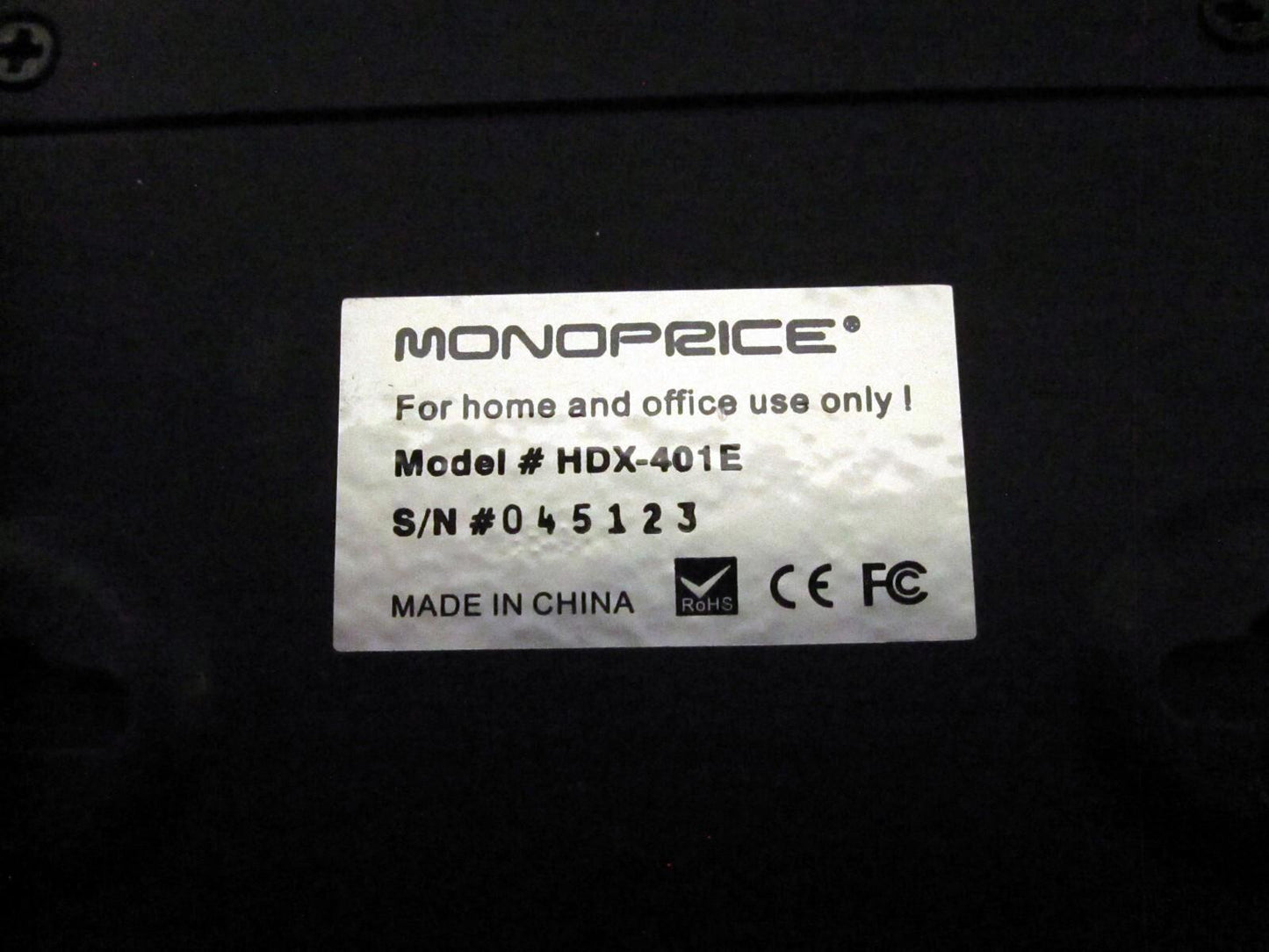Monoprice HDX-401E HDMI Switcher Just Unit