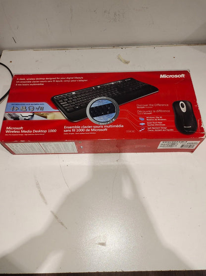 Microsoft Wireless Optical Desktop 1000 BV3-00003 Keyboard Optical Mouse.
