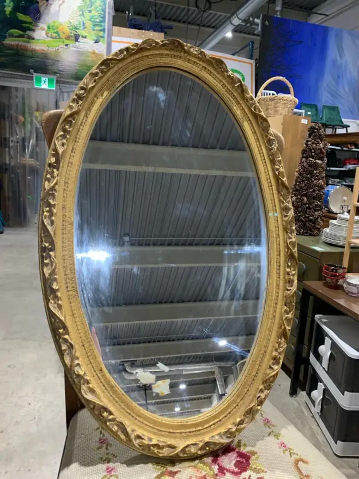 Ornate Oval Mirror