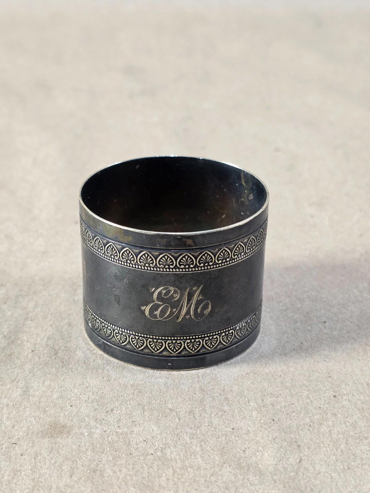 Oversize 1910s Antique American Silverplated Napkin Ring