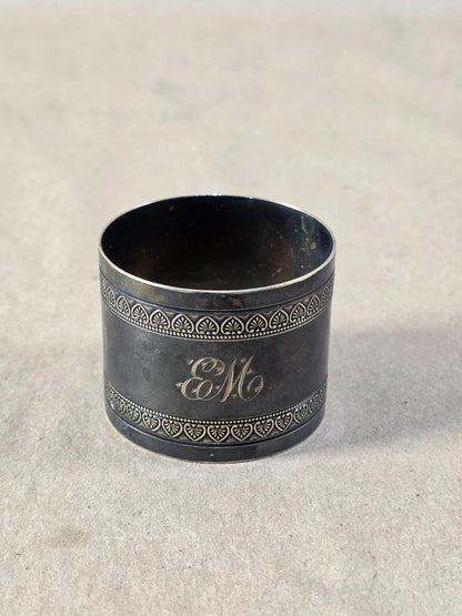Oversize 1910s Antique American Silverplated Napkin Ring