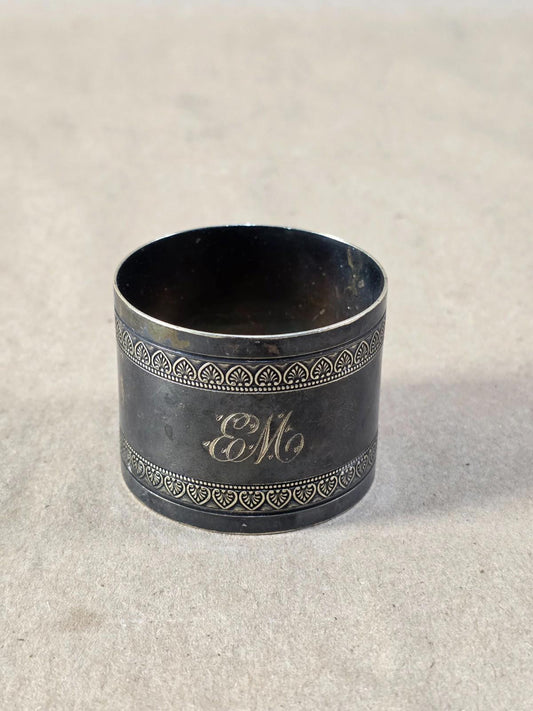 Oversize 1910s Antique American Silverplated Napkin Ring