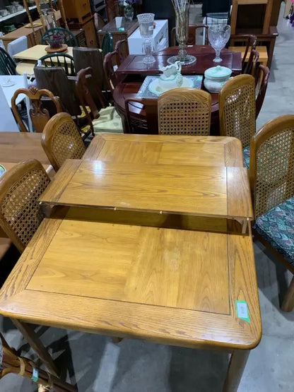House of Braemore Rattan Oak Dining Table and Chairs