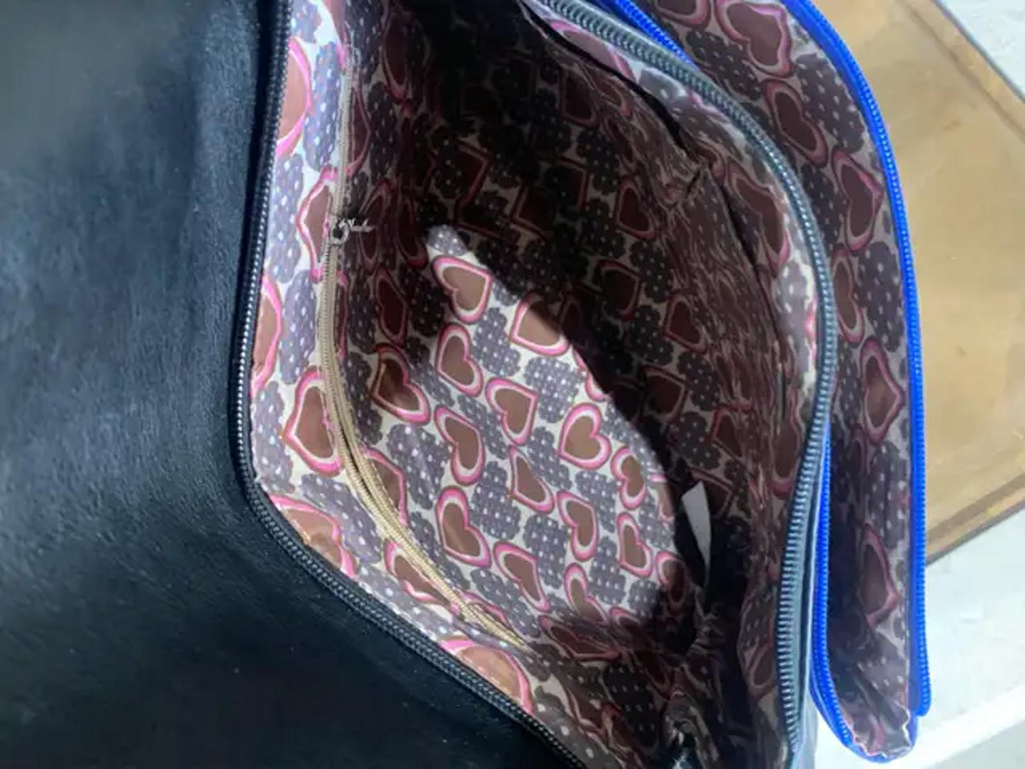 Black and Blue Wallet Handbag