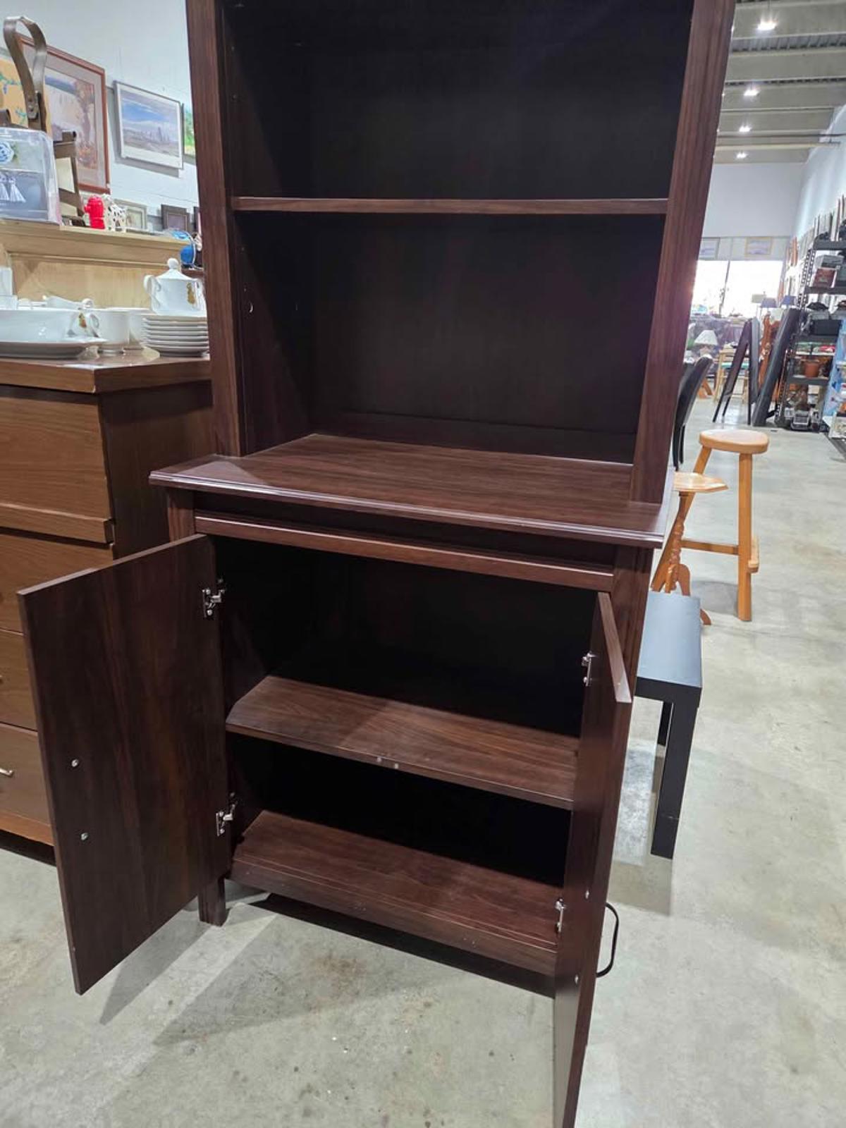 IKEA BRUSALI High Cabinet with Doors in Brown.