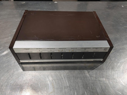 VINTAGE Good Condition Philips TV Set Top Box Brown/Silver Untested