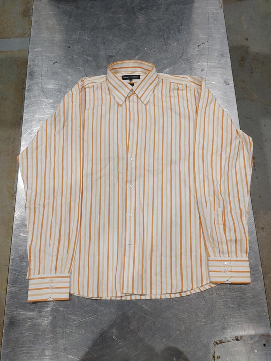 Brand New Haight & Ashbury Classic Fit Button-down Shirt Orange Stripe Size 5 XL