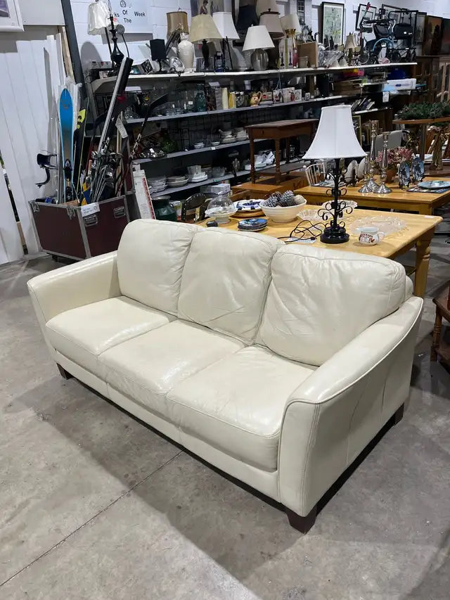 Faux Leather Sofa