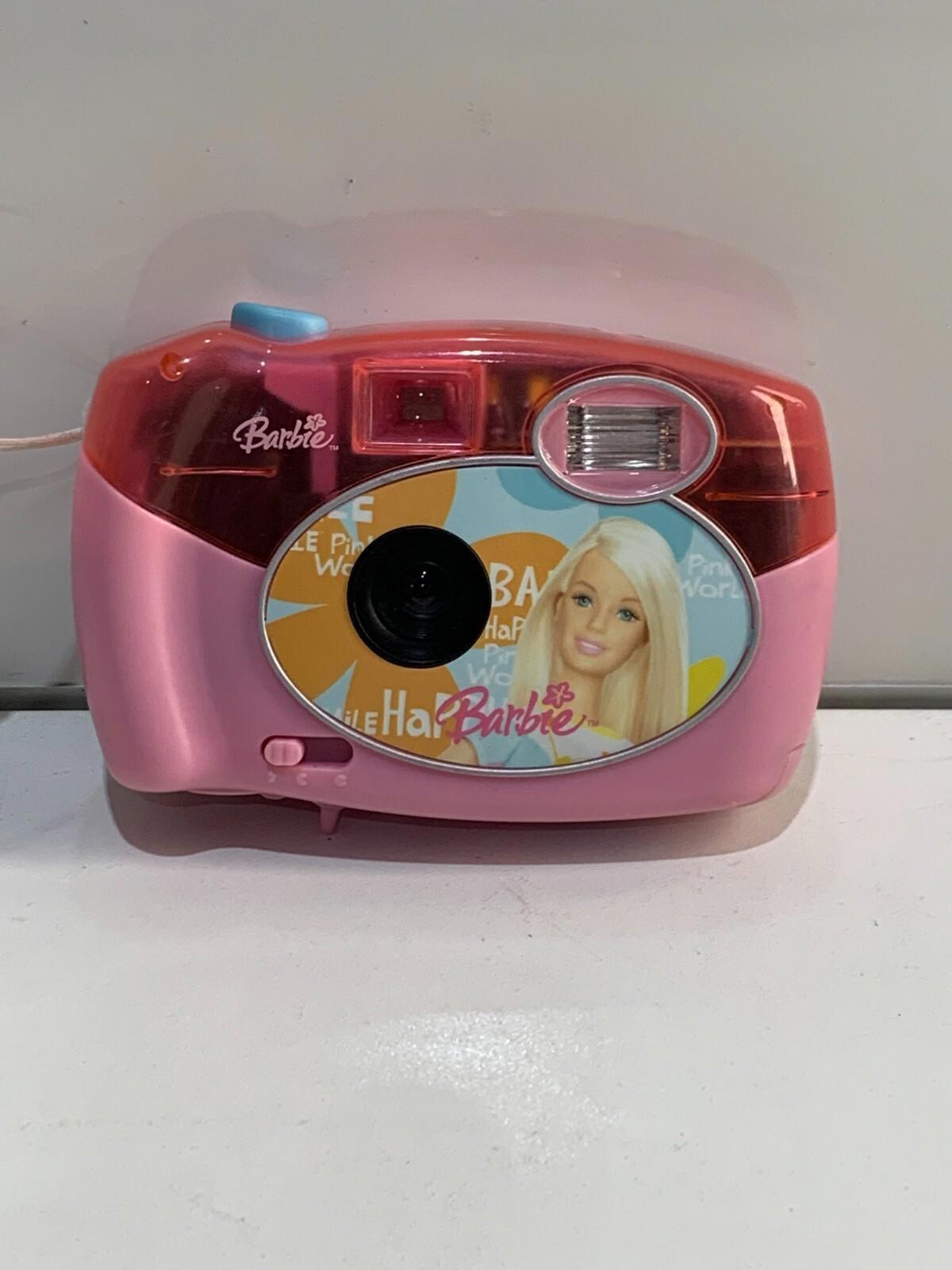 APPAREIL PHOTO ARGENTIQUE BARBIE 35 MM À VISÉE DIRECTE AVEC FLASH — TRÈS RARE