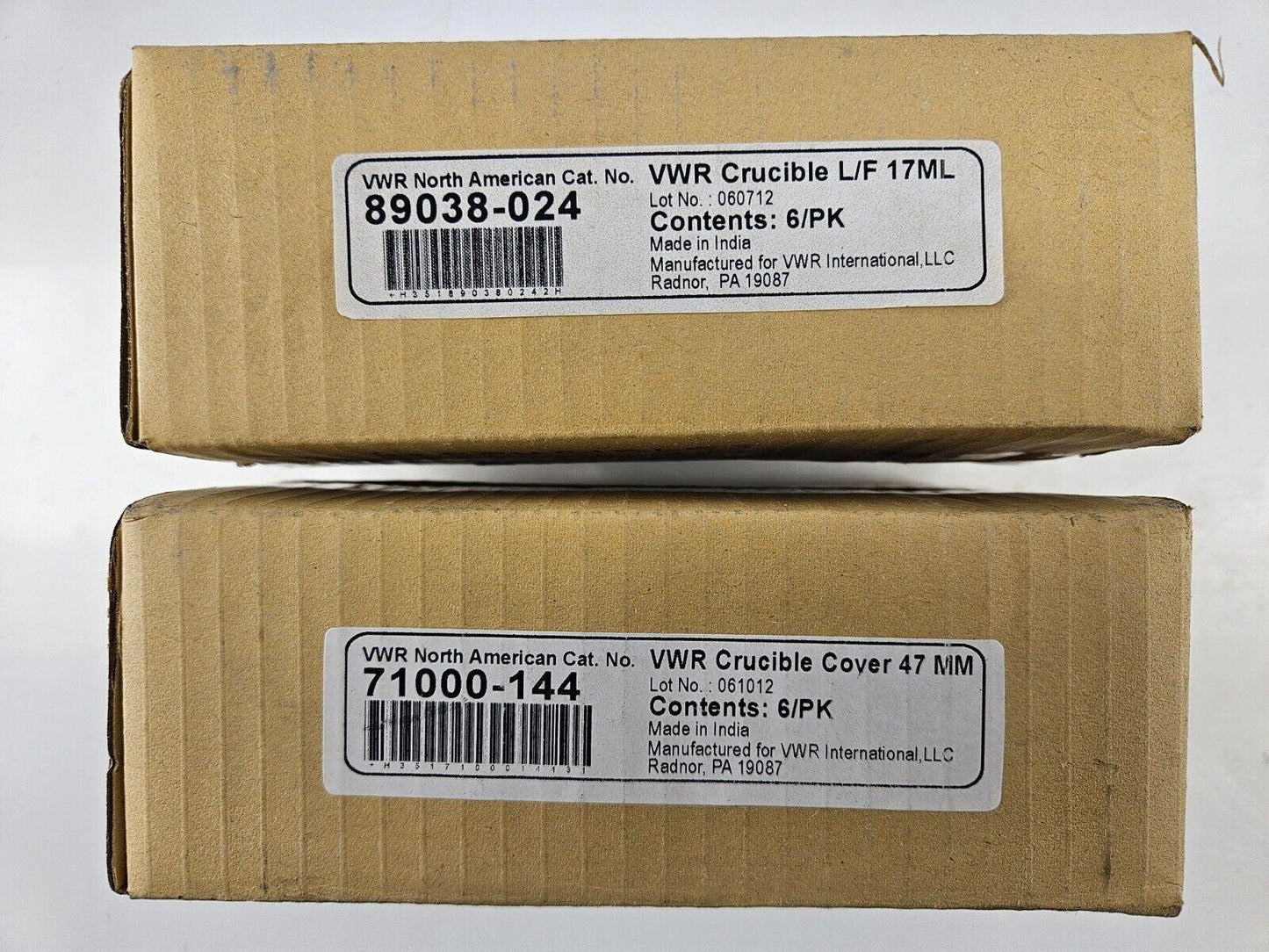 VWR Crucible & Lids - 6 Pack