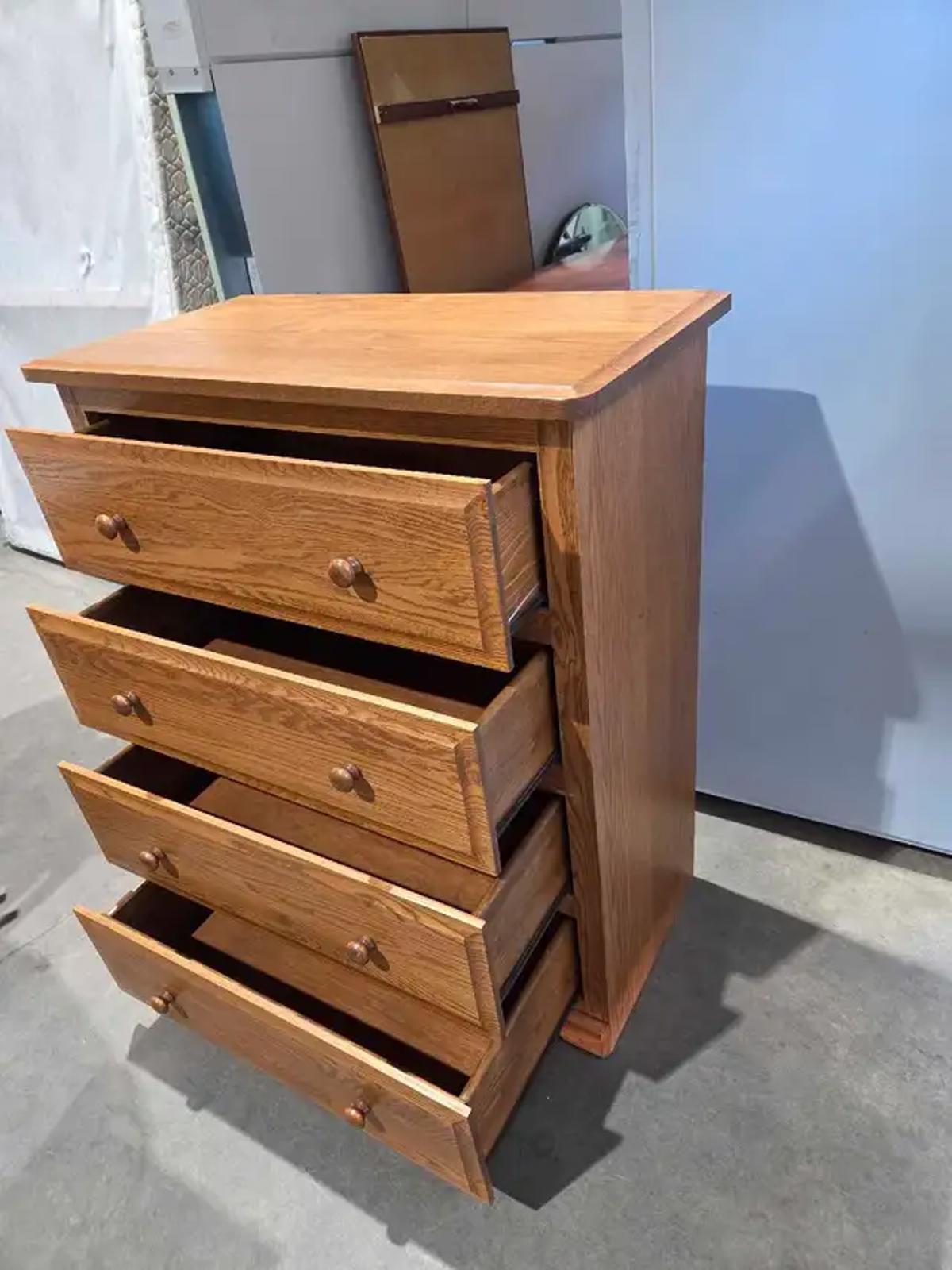 Solid Wooden 4-Drawer Dresser