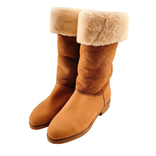 Roots Brown Suede Boots with the Fur Women's Size 6