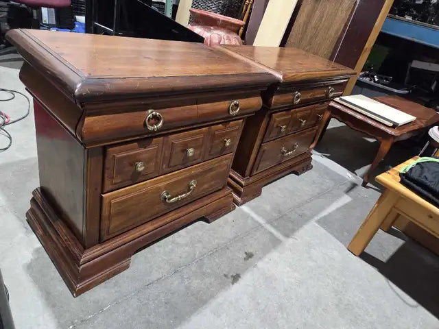Vintage Wooden Nightstands