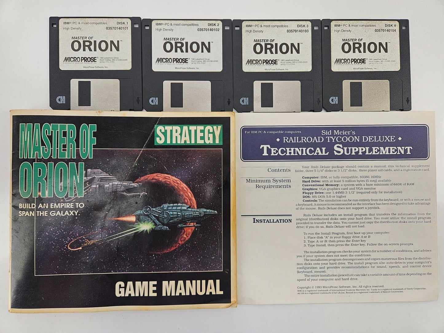 Masters of Orion Big Box PC 1994