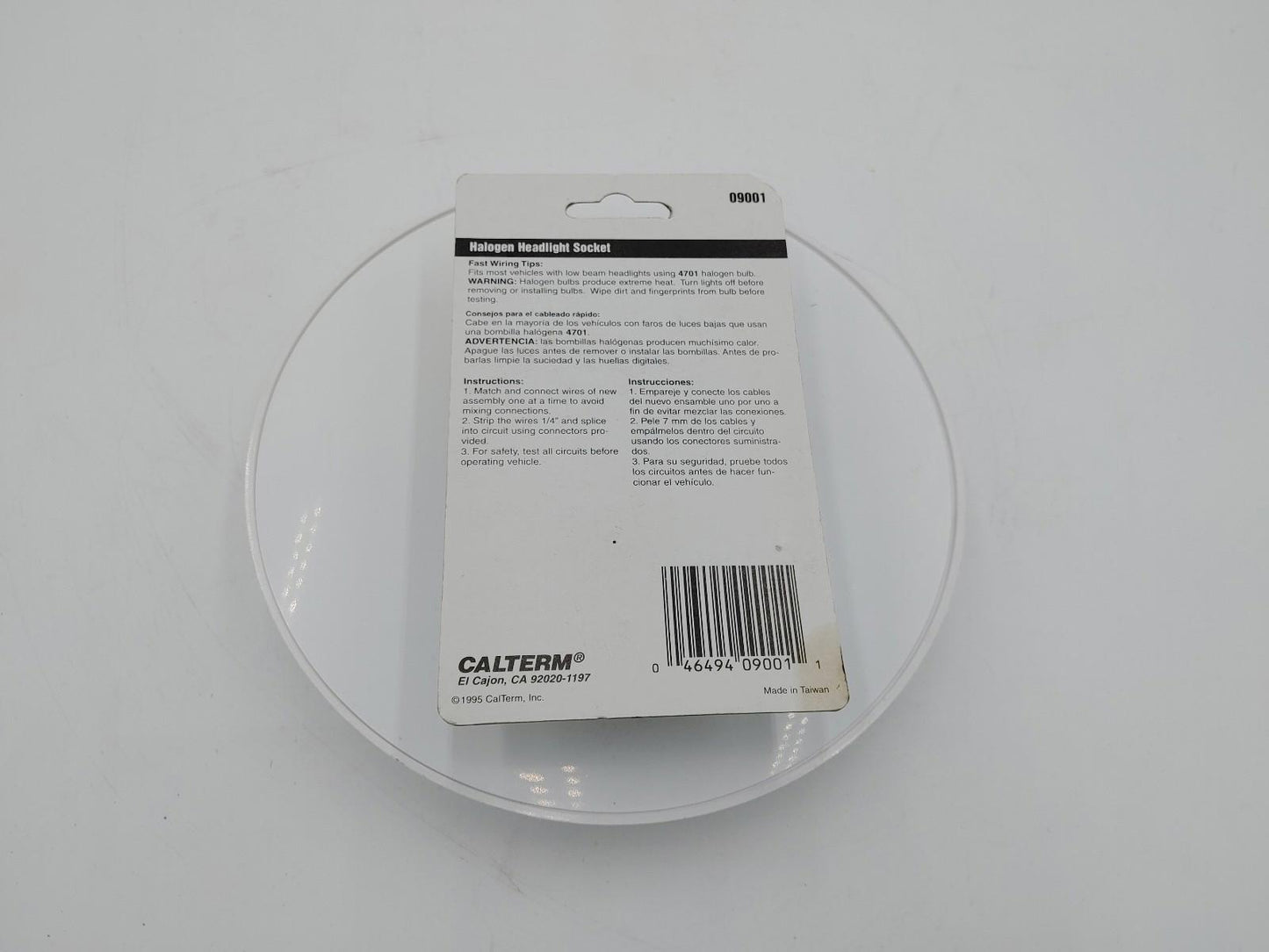 Brand New Sealed Calterm Halogen Headlight Socket Fits Halogen Bulb 4701