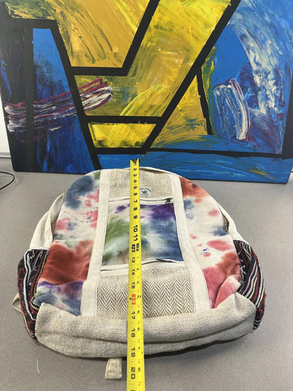 Large Himalayan Hemp Backpack with Laptop sleeve(Tie-Dye)