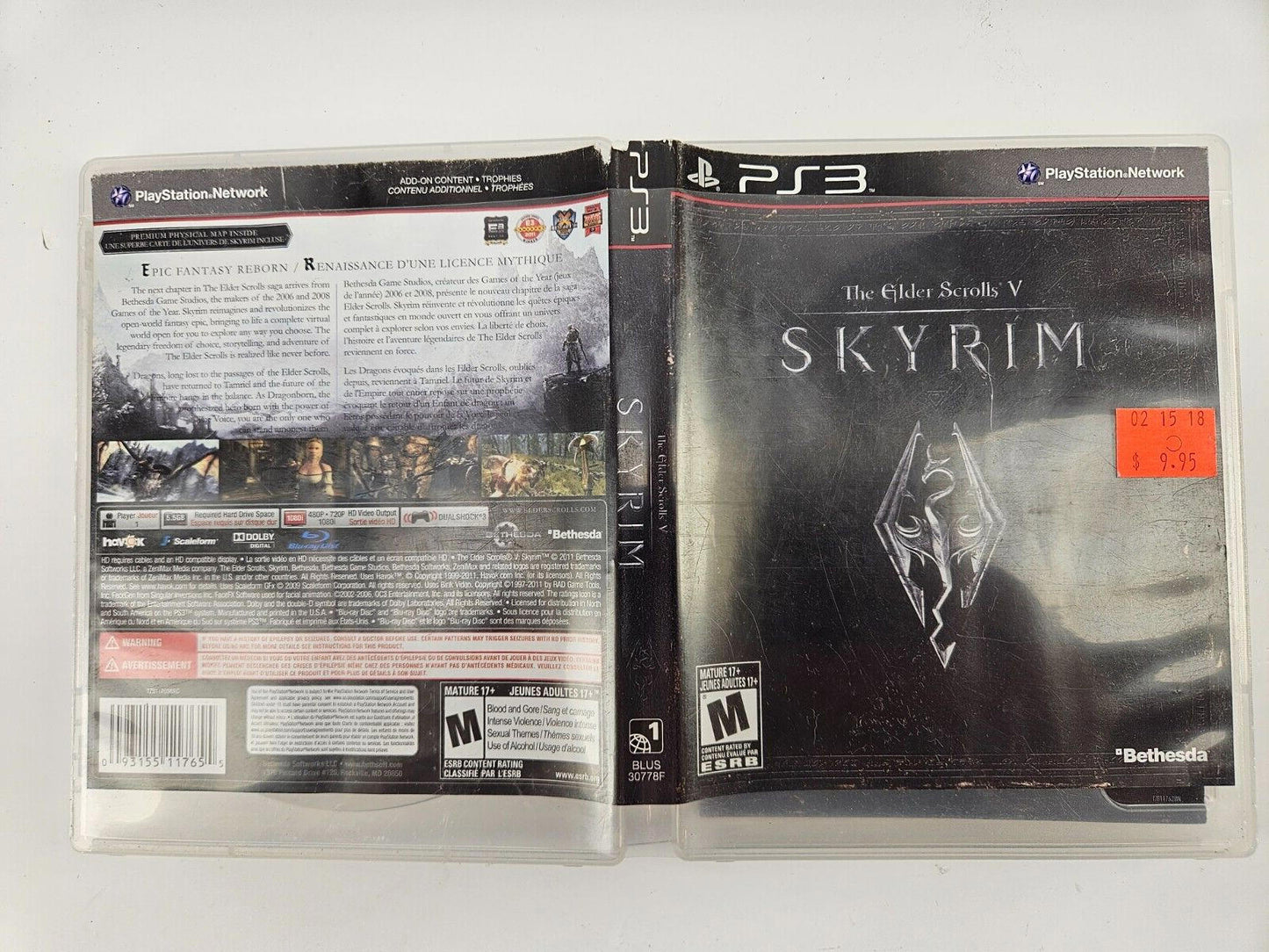 The Elder Scrolls V Skyrim PS3 (PlayStation 3, 2011)