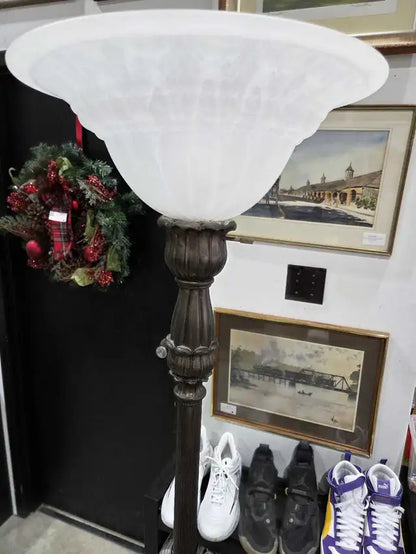 Vintage Metal/Brass look Floor Lamp - 6ft