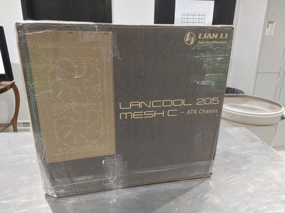 Brand New In Box Lian Li LanCool 205 Mesh C ATX Computer Case Black