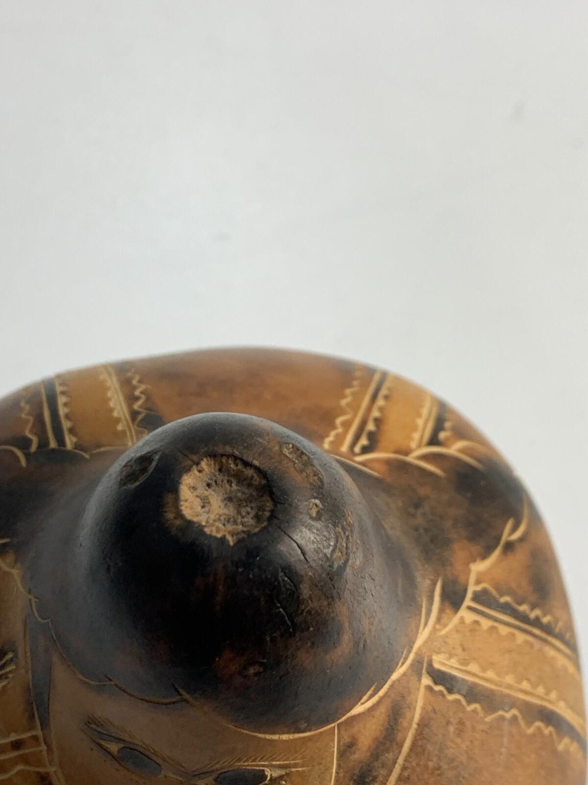 Large Folk Art Gourd Doll - Handmade Peru