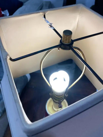 Vintage Gold and Maroon Table Lamp