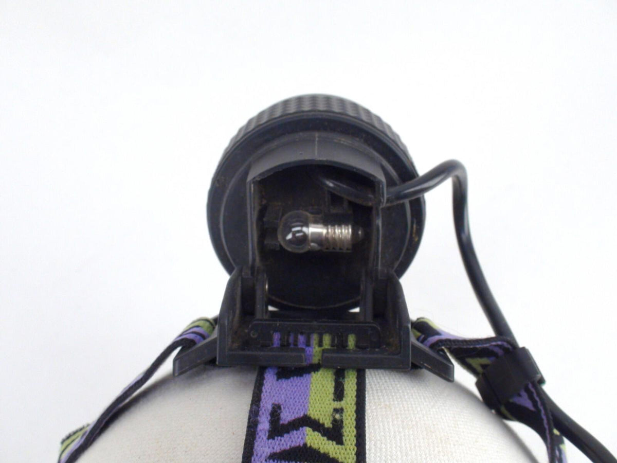 Vintage Petzl Headlamp, Purple & Green, No Battery - Good Condition, Untested