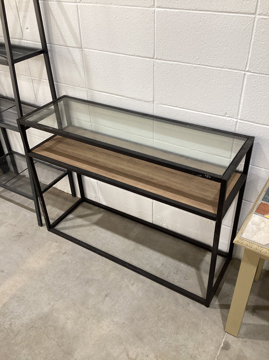 Glass console table