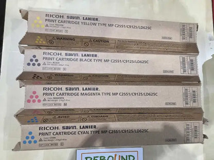 Ricoh Savin Lanier Toner Cartridges Full Color Set