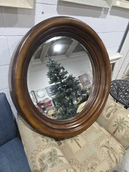 Thomas Hahn & Home Round Wooden Mirror