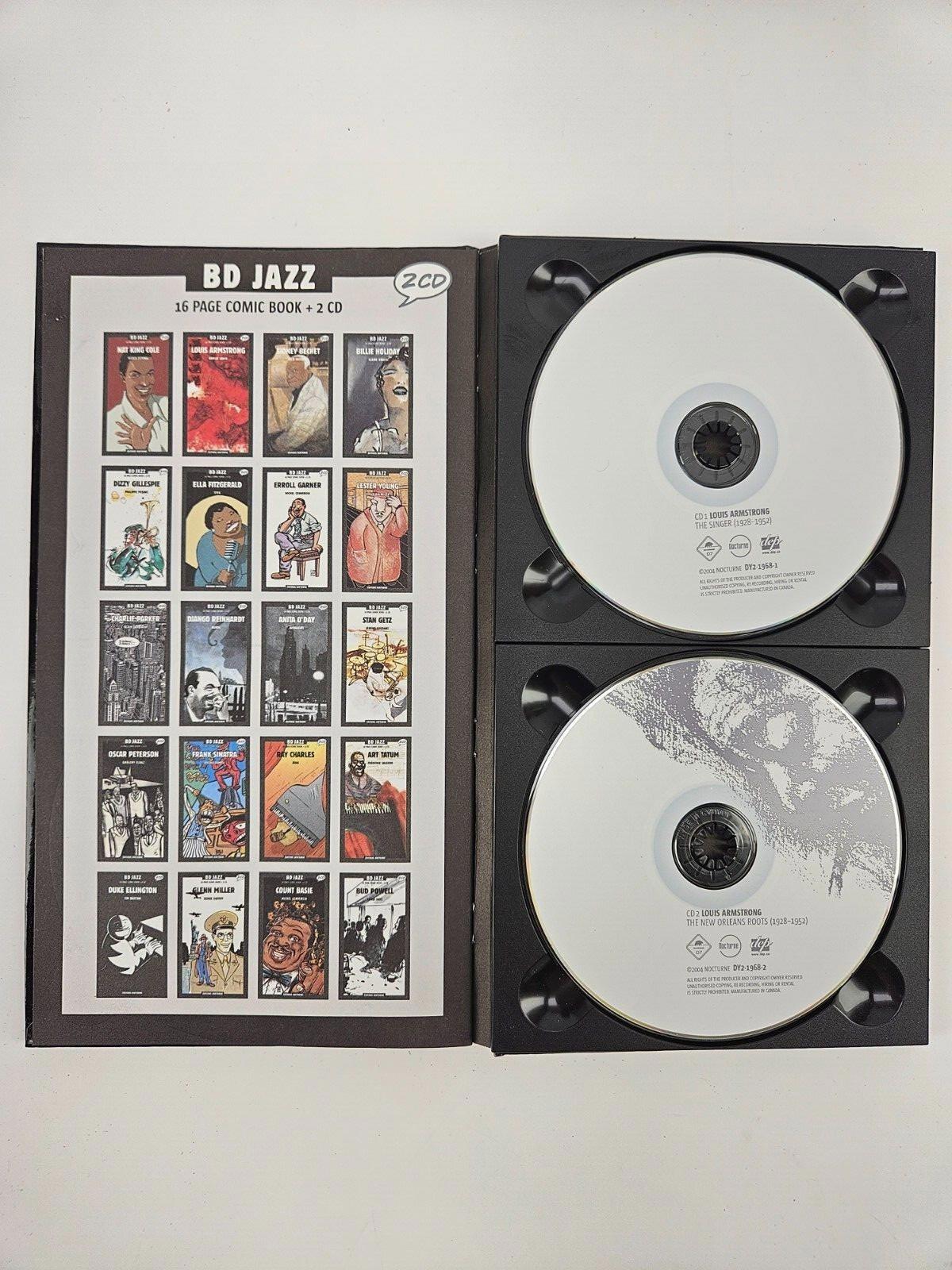 Louis Armstrong BD JaZZ Editions Nocturne Includes 16 Page Comic Book + 2CD’s