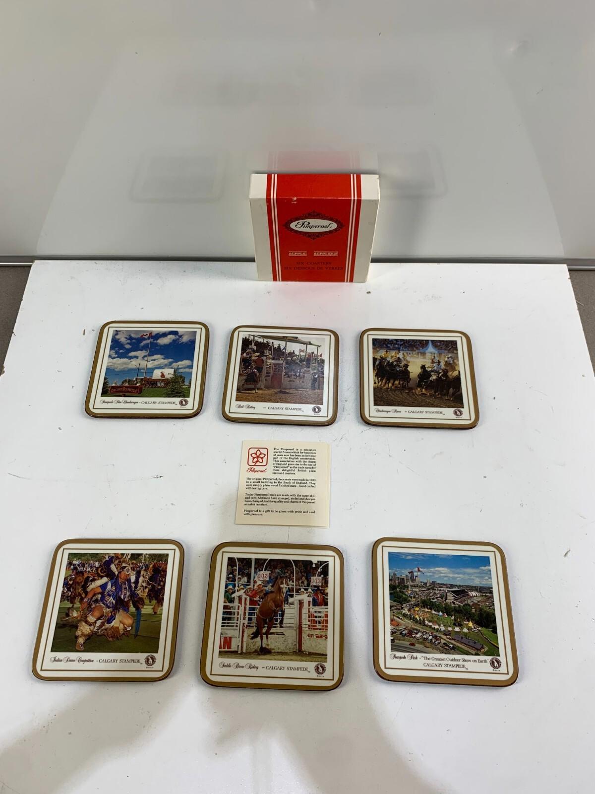 Vintage Pimpernel ACRYLIC Six Coasters