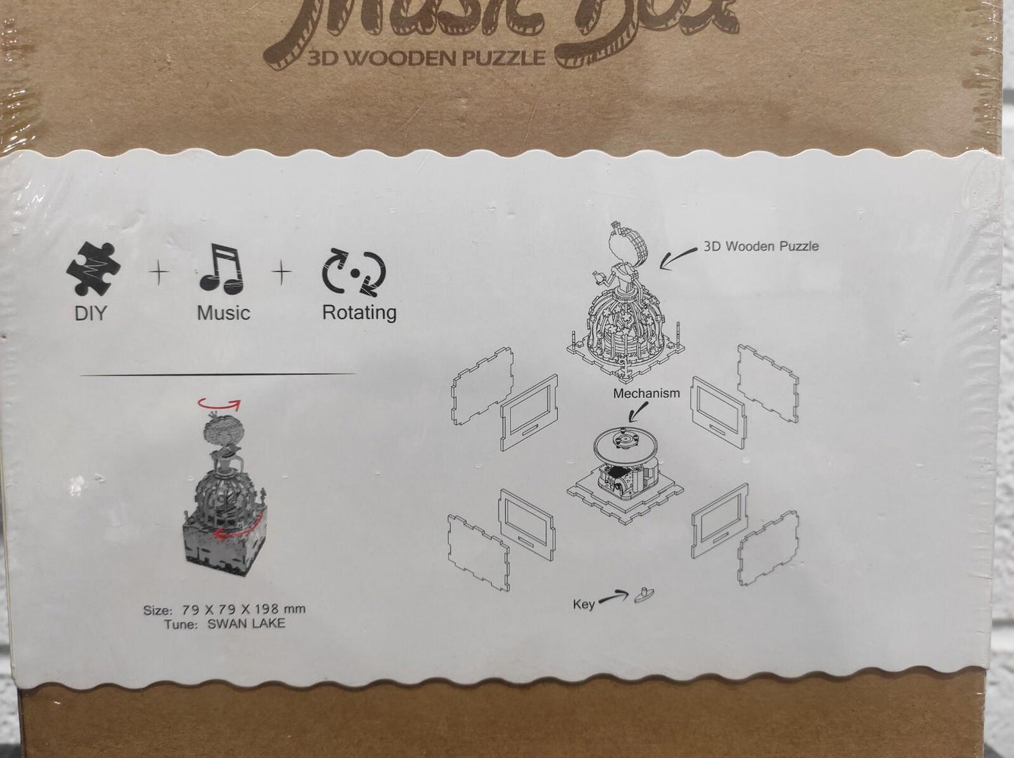 3D Wooden Puzzle Midsummer Night’s Dream Crank Music Box Robotime DIY Wooden