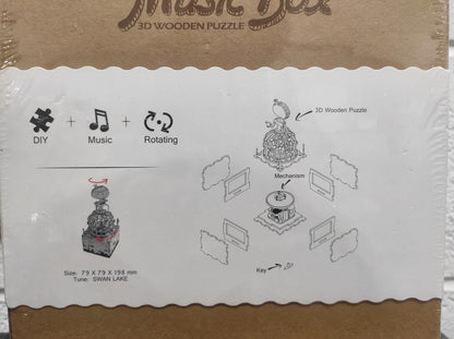 3D Wooden Puzzle Midsummer Night’s Dream Crank Music Box Robotime DIY Wooden