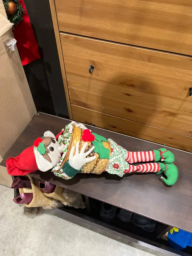 Christmas Elf Decoration candy jar