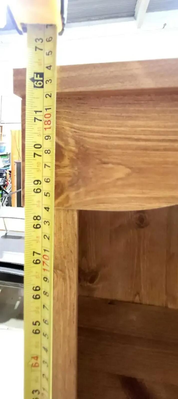 Wood Bookshelf 72' x 29.5' x 12.5' - 2 Available