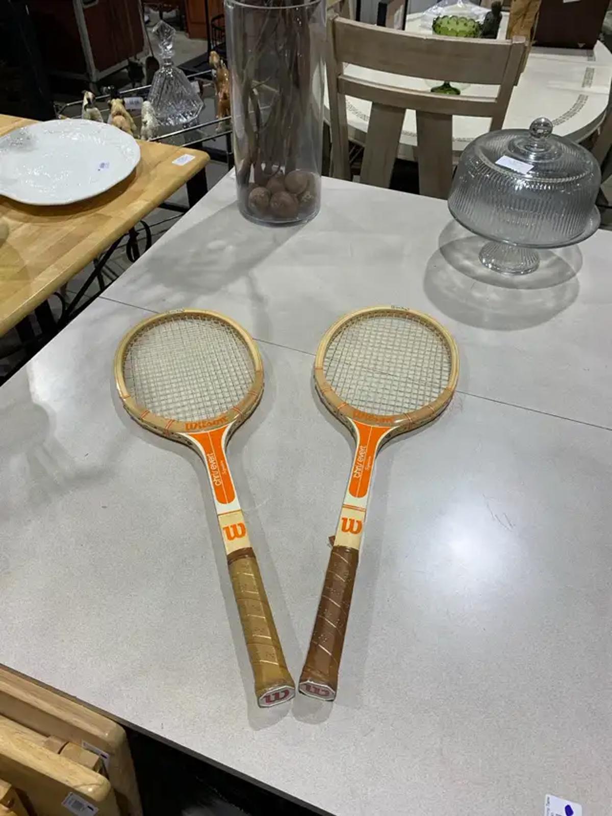 Vintage Wilson Chris Evert Racquets - pair