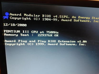 Retro IPC Select PC Pentium III 750MHz 32MB RAM GeForce2 MX 20GB HDD No OS