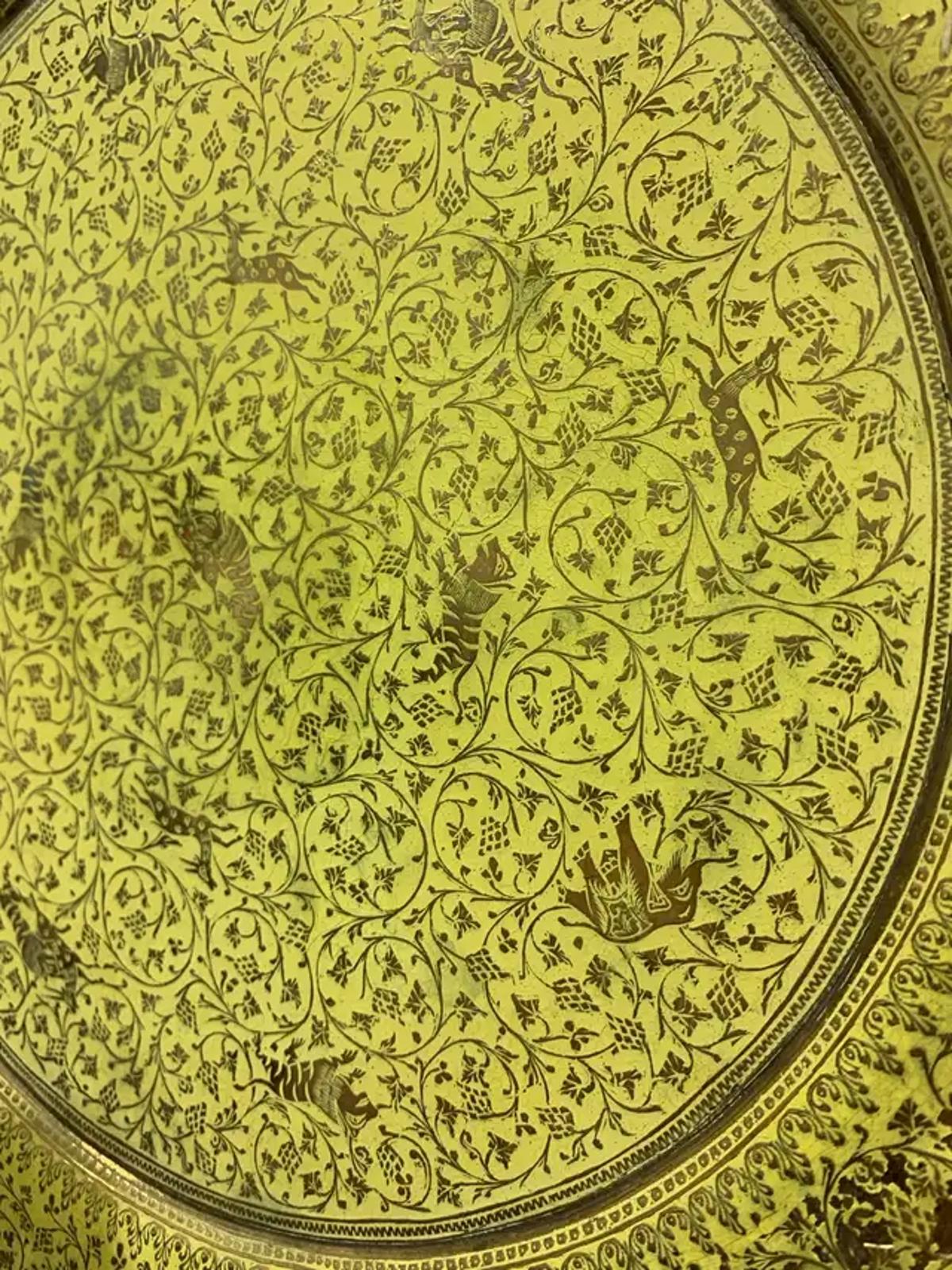 Yellow and Gold Decorative Plate