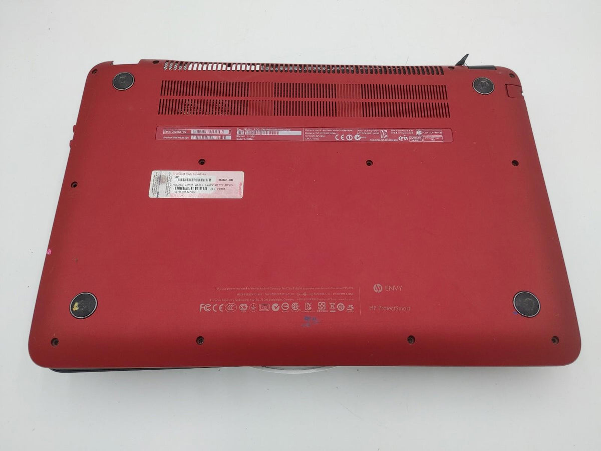 HP Envy 6-1080ex Core i5 Radeon Graphics Laptop Red Untested - Fair