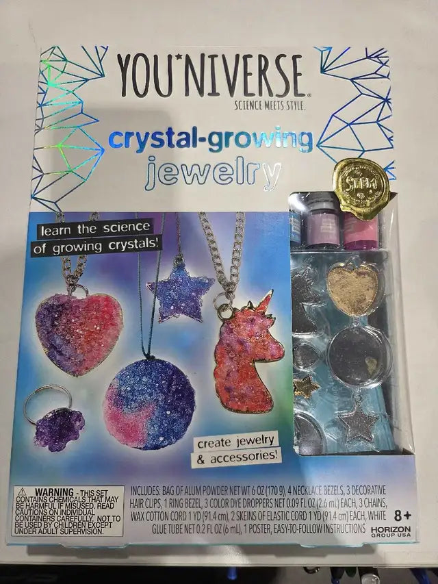 YOU-NIVERSE Crystal Growing Jewelry Set NEW