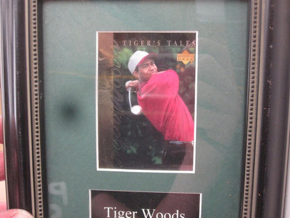 Upper Deck 2001 Tiger Woods Tiger's Tales Golf Card Framed