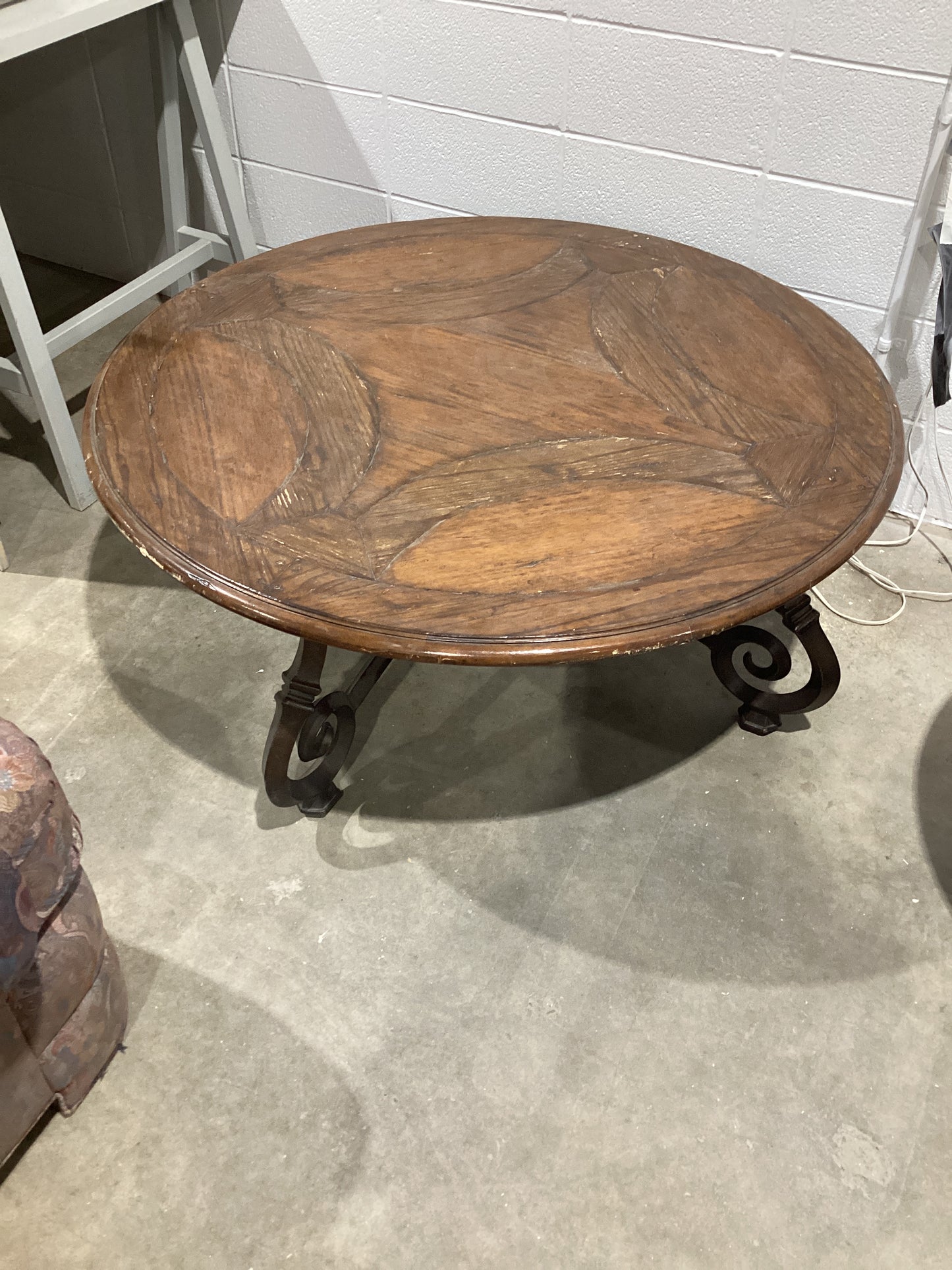 Large wooden coffee table