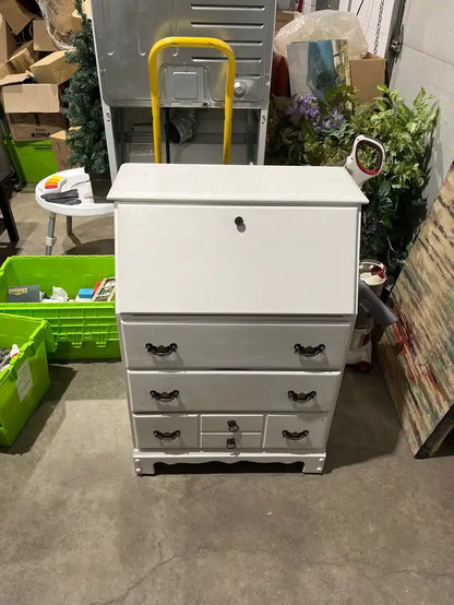 Vintage white Secretary Desk