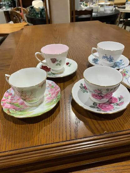 Floral Fine Bone China Tea Cups