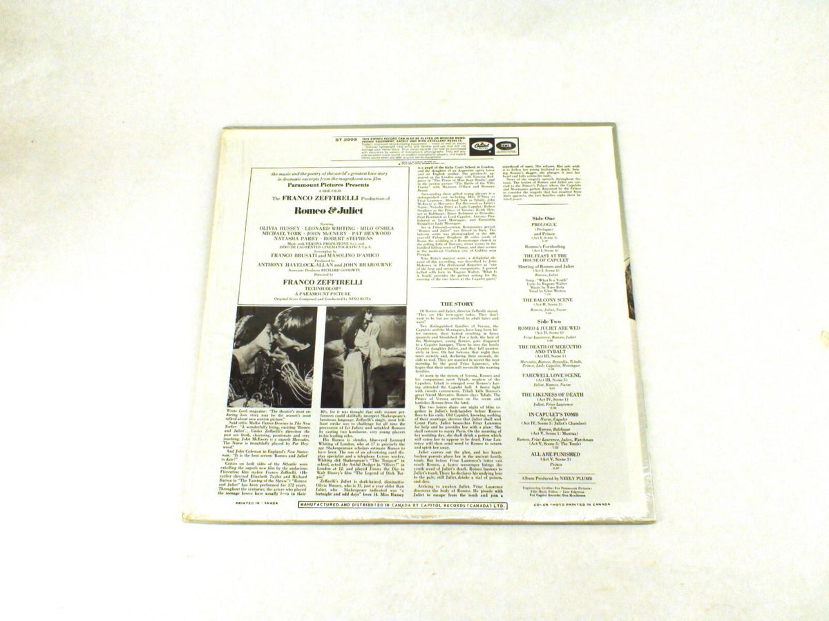 Franco Zeffirelli's Romeo & Juliet Soundtrack - Vinyl Record LP 1968