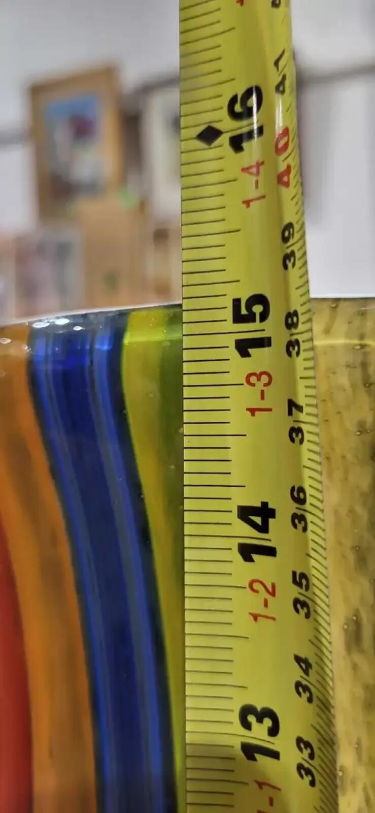 Multicoloured Murano Striped Art Glass Vase