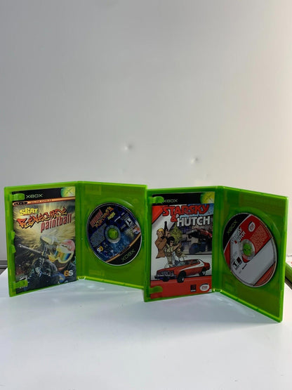 Lot of 2 Xbox games, Starsky and Hutch & Splat Magazine Renegade Paintball