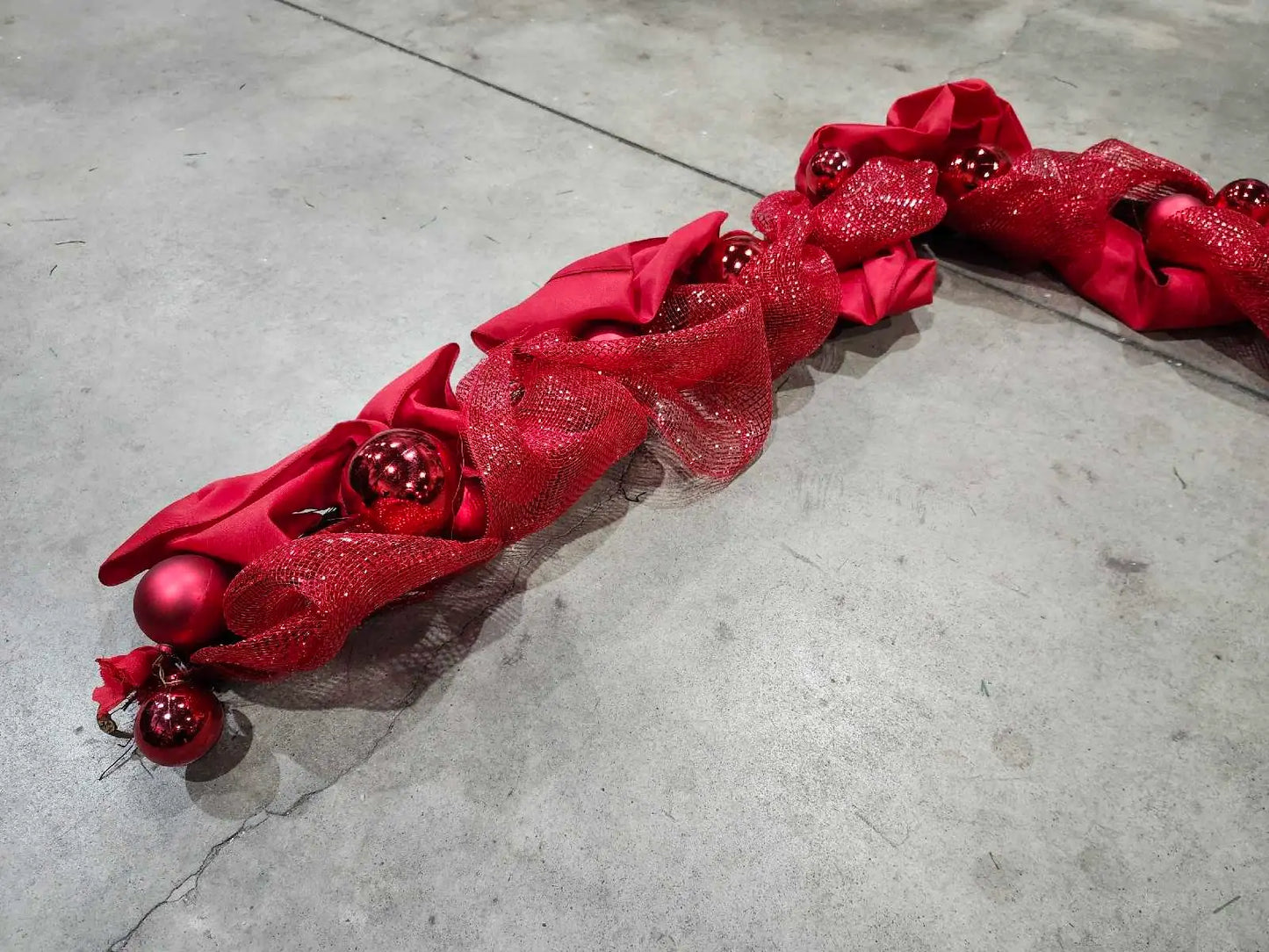Red Fabric 6ft Christmas Garlands - 6 Available