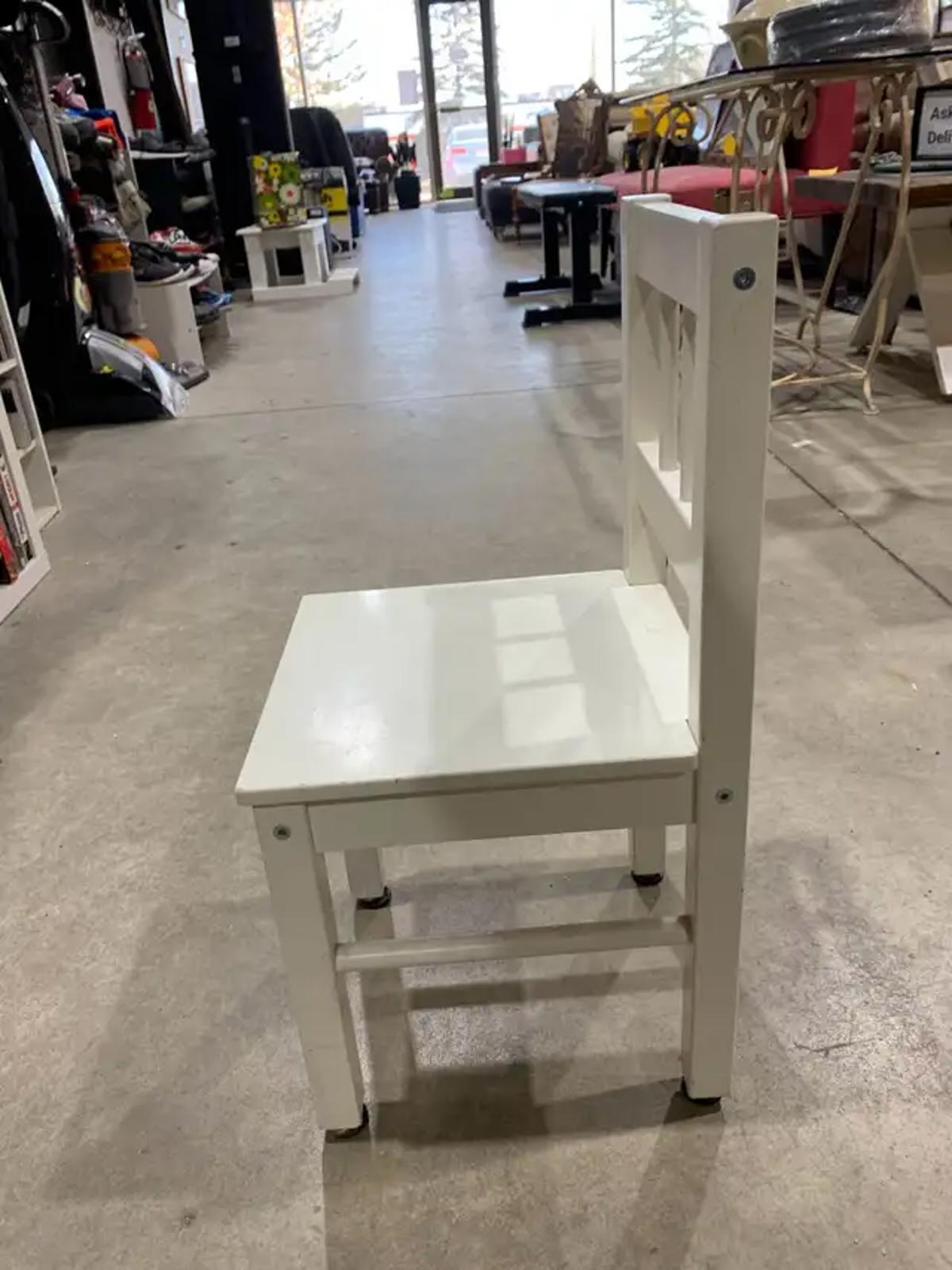 White Wooden Kids Chair