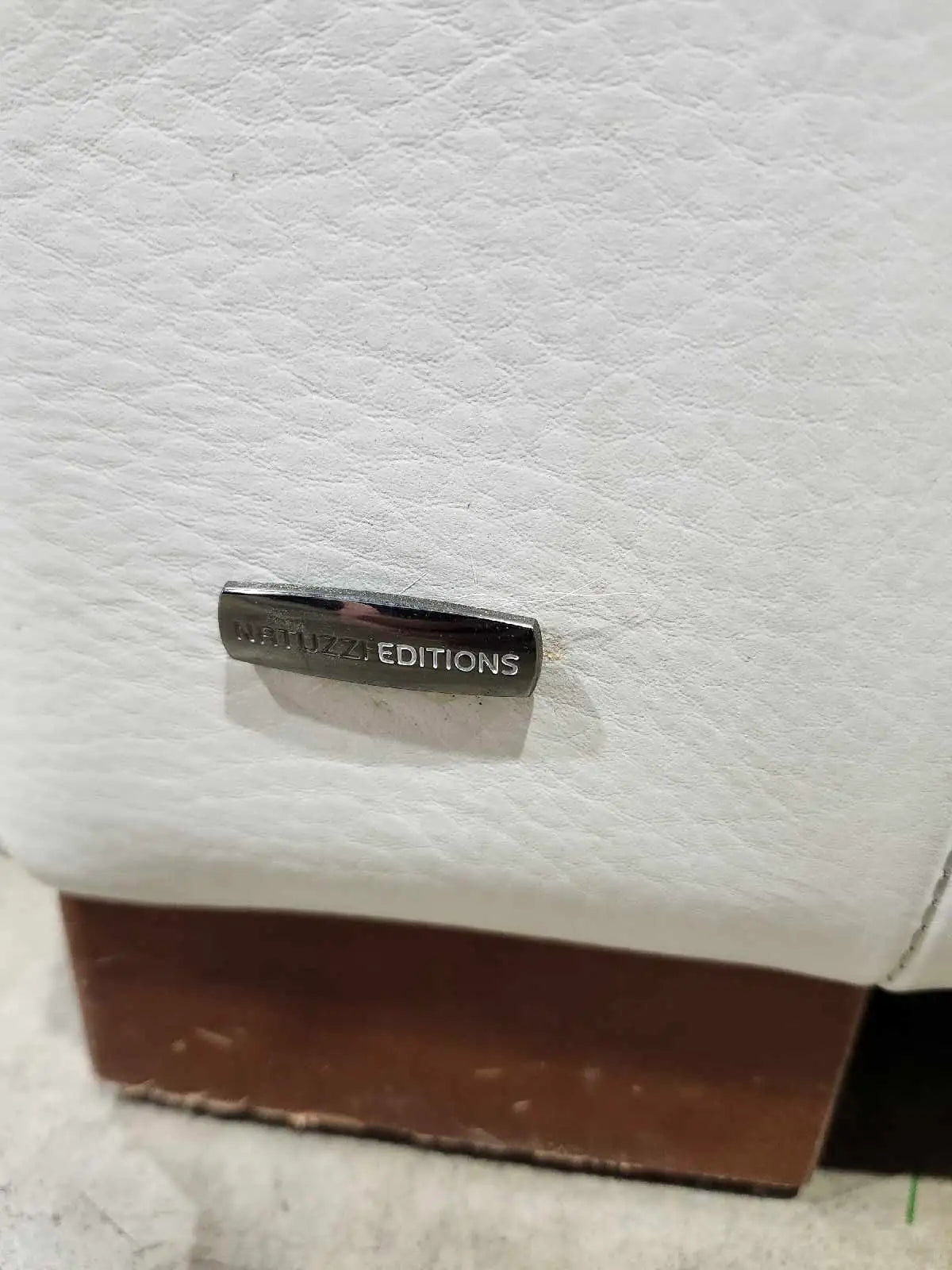 Natuzzi Editions Cream Leather Sofa